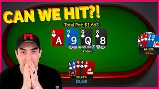 CAN WE HIT OR IS THIS TOO MANY OUTS?! - High Stakes 5 Card Pot Limit Omaha