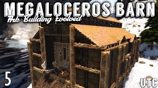 Ark Building Evolved :: Episode 5 :: Megaloceros Dino Barn at Jack's Landing :: UniteTheClans