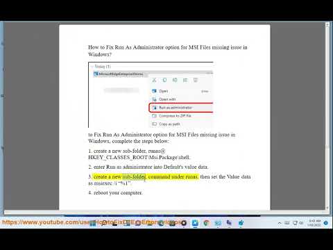 Fix Run As Administrator option for MSI Files missing issue in Windows 11/10