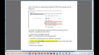 Fix Run As Administrator option for MSI Files missing issue in Windows 11/10 Profile