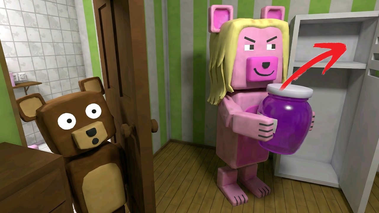Annem MOR BALI NEREYE SAKLADI🟣🤔🟣 Super Bear Adventure Parodi