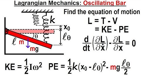 Physics 68 Lagrangian Mechanics (19 of 32) Oscillating Bar