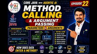 Method Calling & Argument Passing in Java | Core Java with Agentic AI | Episode 22