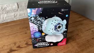 Rocket ship bubble machine Amazon product demo and review! #bubblemachinehappiness #bubbles