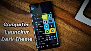 Computer Launcher with Pitch black Theme - Best Android Launcher 2020 - Turns Phone into  Desktop screenshot 2