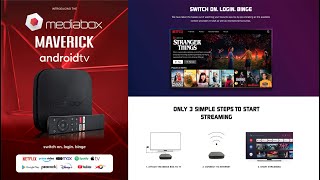 Mediabox Maverick First Boot & Setup, also relevant for any retail Android TV™ 10 device