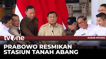 Momen Prabowo Naik KRL dari Manggarai untuk Resmikan Stasiun Tanah Abang | tvOne