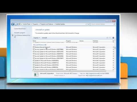 How to uninstall Internet Explorer® 9 from a Windows® 7-based PC?