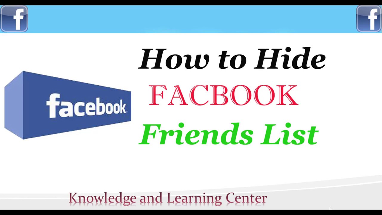 How To Hide Facebook Friends List Unhide Facebook Friends List YouTube
