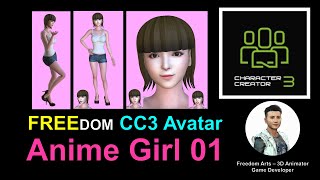 Freedom CC3 Japanese Anime Girl 01 - Character Creator 3 Contents Free Sharing screenshot 4