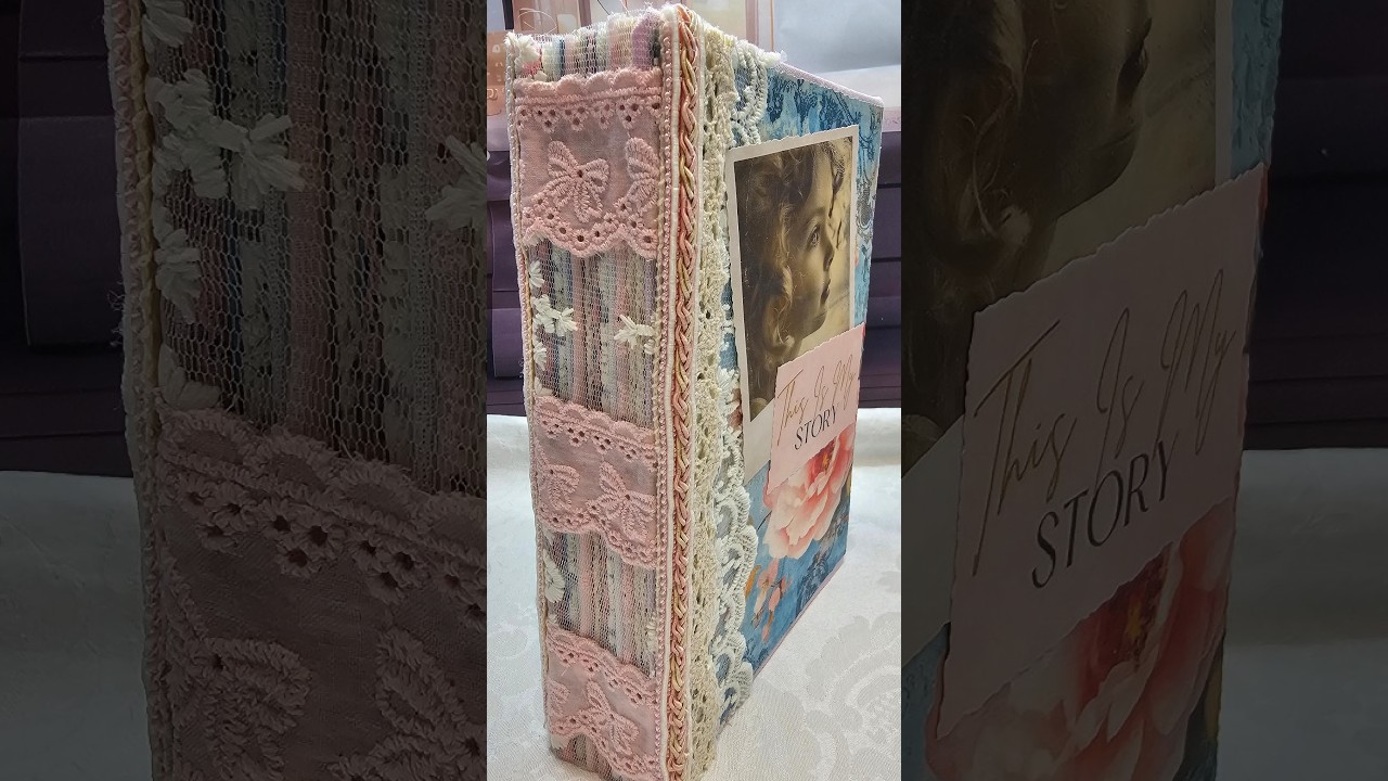 This Is My Story Beautiful Pink and Blue Floral Junk Journal - YouTube