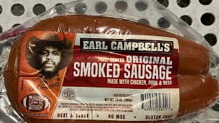 EARL CAMPBELL’S ORIGINAL SMOKED SAUSAGE | food review | food blogger #grill