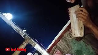 mancing ikan kembung di malam hari dapat Sambaran ikan kakap