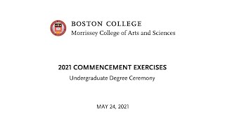 Morrissey College of Arts and Sciences Undergraduate Degree Ceremony