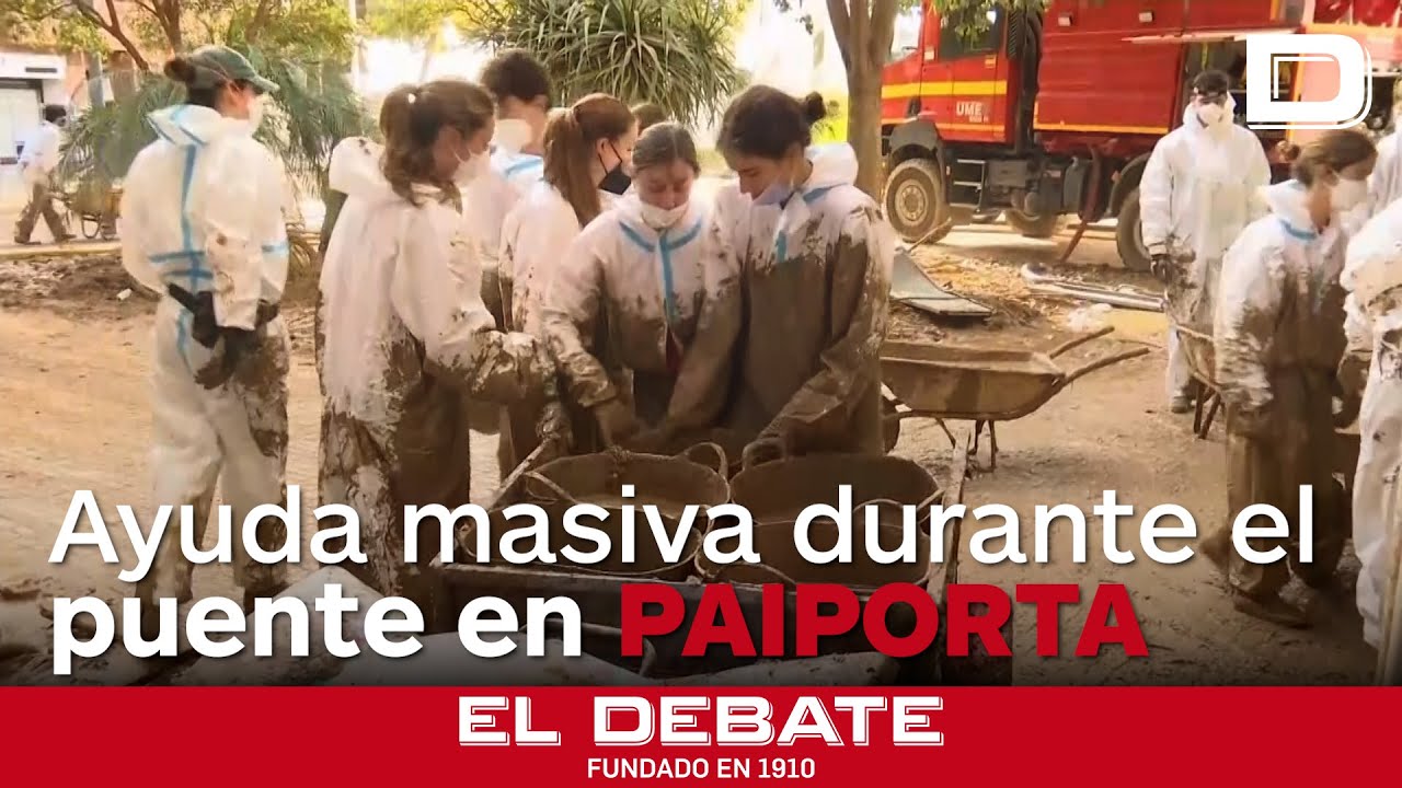 Voluntarios de toda España se vuelcan en la limpieza de Paiporta tras la DANA