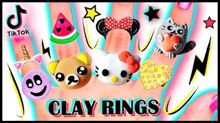 CLAYTOK Awesome Handmade Clay & Small Business TikTok DIY CLAY RINGS compilation