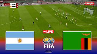🔴LIVE : Argentina vs Zambia - International Friendly Match 2026 | Pes 21 Simulation Gameplay