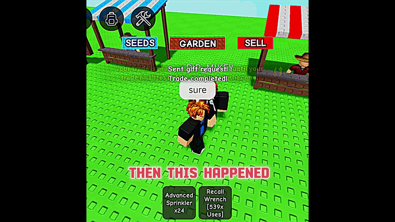 Bro Pulled Something Crazy In Grow A Garden Shorts Growagarden Viralvideo Fyp