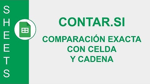 [GOOGLE SHEETS] FUNCIÓN CONTAR.SI: COMPARACIÓN EXACTA CON CELDA Y CADENA