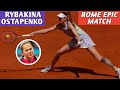 Elena Rybakina Imperious Play vs Jelena Ostapenko On Clay Highlights   Rome Epic Tennis Match Ever