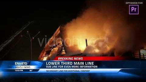 Broadcast News Lower Thirds | MOGRT for Premiere Pro-After Effects Template Videohive