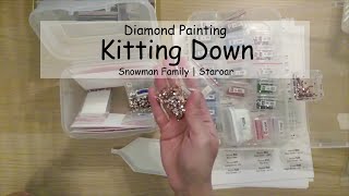 Diamond Painting - Kitting Down Leftover Drills - Staroar | Snowman Family