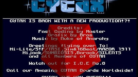 Weekend Coding by Cytax (1992) / Amiga Intro