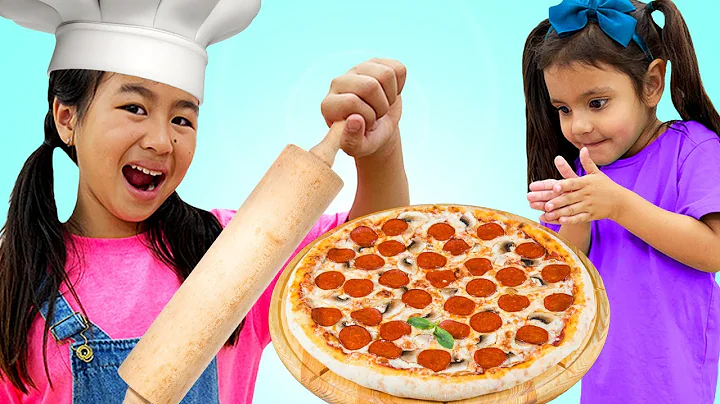 Jannie and Emma Pizza Surprise Happy Birthday Party for Ellie