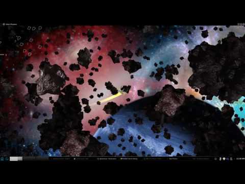 Map test v-6. New ships and weapons effects. Map fly through.