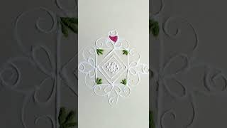 दररोजसाठी सुंदर 2 रांगोळी | easy transition rangoli design/Muggulu kolam | Daily rangoli/kolam