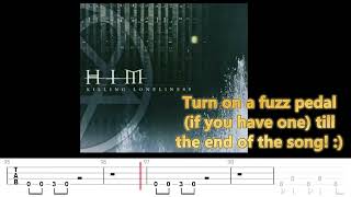 H.I.M. - Killing Loneliness (Bass Backing Track with Tabs)
