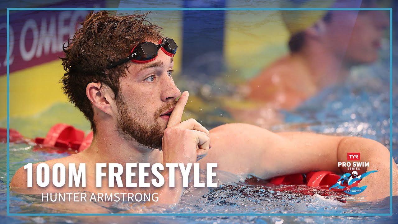 Hunter Armstrong Charges to the Wall in Men's 100M Freestyle | 2023 TYR ...