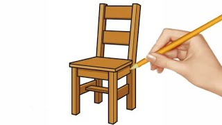 طريقة رسم الكرسي how to draw a chair