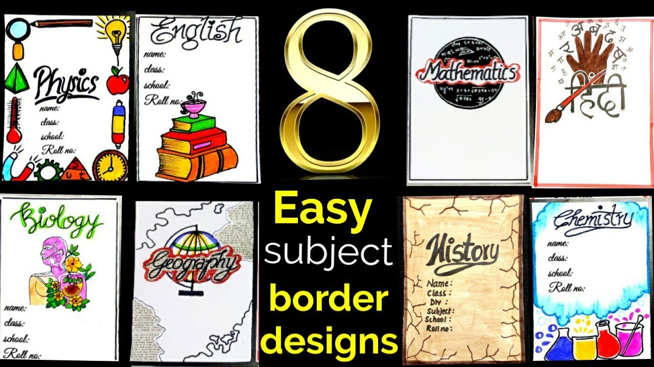 Border designs | 8 Easy & Simple border designs | Project file