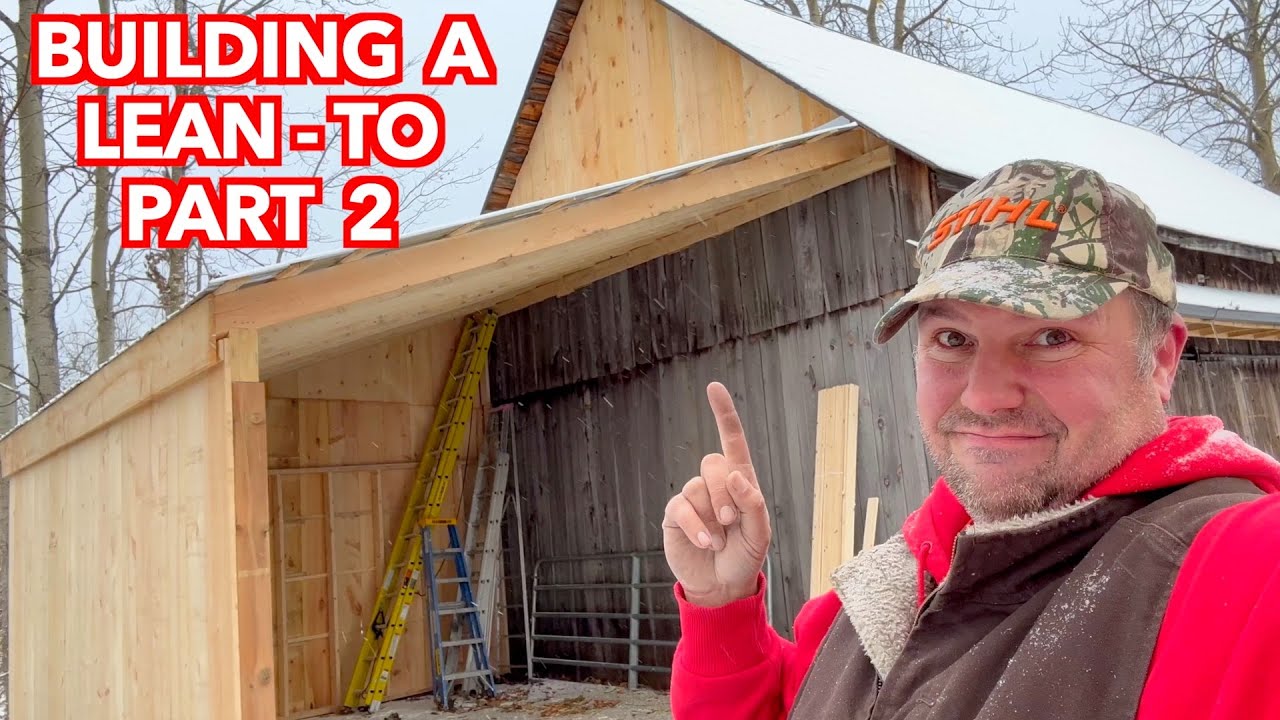 Building a Lean-To Shed on an Old Barn - YouTube