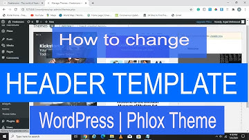 How To Change Header Template In Your WordPress Using Phlox Theme. | #WordPress