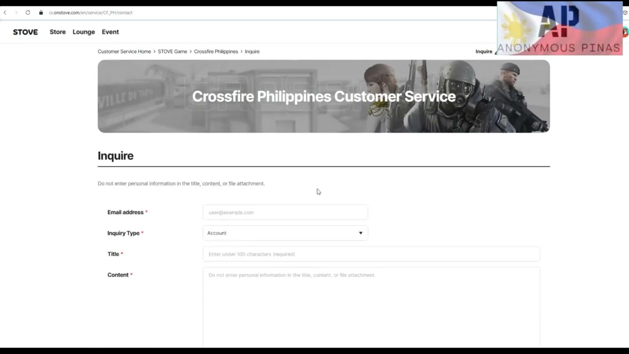 Crossfire Philippines (In game Ban Support Request)