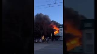 Ternopil - 19.11.2025. Civilian Films Russian Missile Strikes On The Residential Area Of Ternopil.
