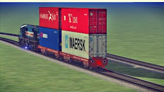 SHUNTING OF TWO DOUBLE STACK CONTAINER FREIGHT WAGONS BY WDM3D || TRAIN SIMULATOR 2020 screenshot 2