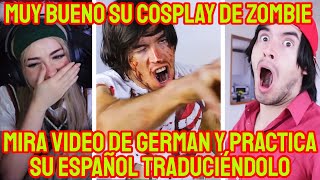 SYLVEE REACTS AND TRANSLATES FOR GERMAN TO PRACTICE HER SPANISH + SHE ALMOST SEES SOMETHING SKULL...