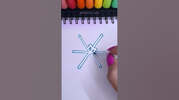 Easy Drawing ❄️ Snowflake #shorts #satisfying #youtubeshorts #art #drawing #viral