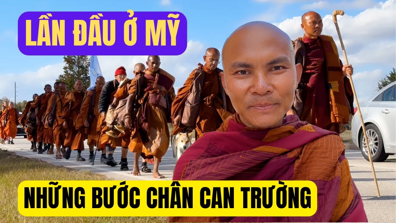 Lần Đầu Tiên Ở Mỹ Tăng Đoàn Đi Bộ 2300 Dặm Cầu Cho Hòa Bình
