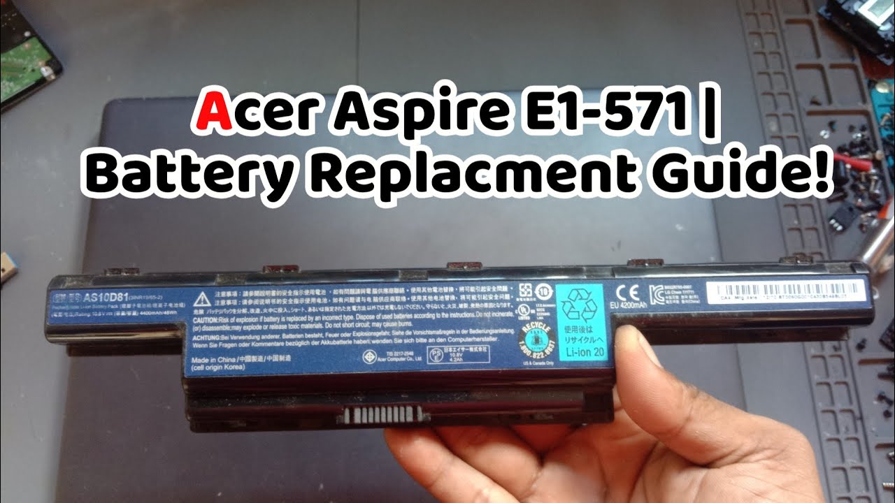 Acer Aspire E1-571 | Battery Replacment Guide!