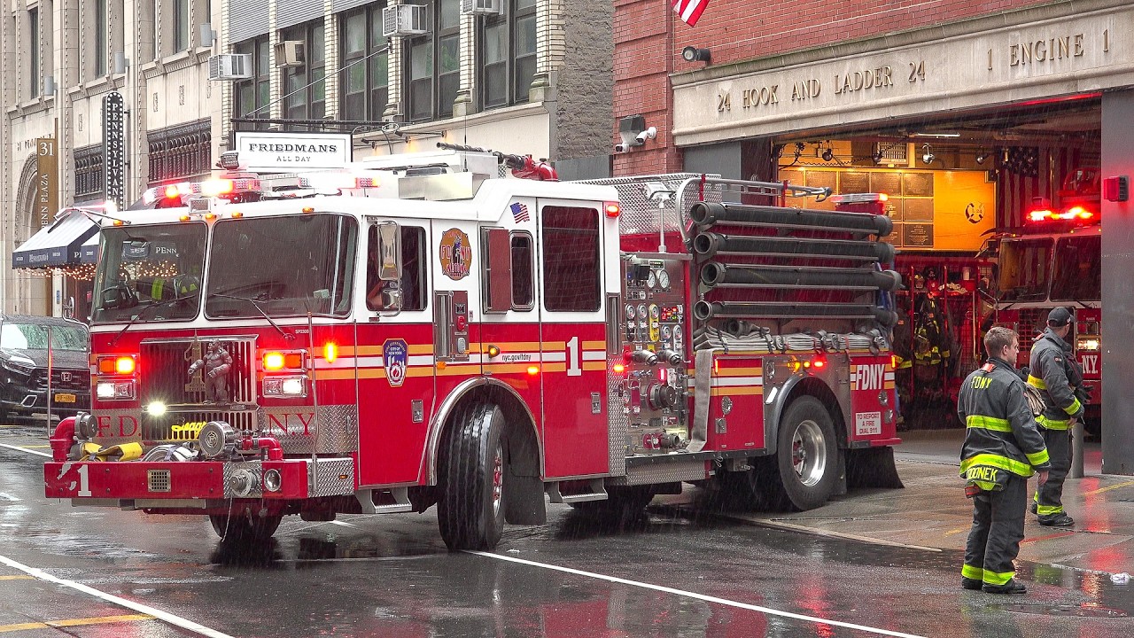 [EINSATZ IM MADISON SQUARE GARDEN!] - FDNY Engine 1 + Ladder 24 rücken aus -