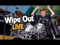 WIPE OUT - LIVE (10 year old Drummer) Avery Drummer & Friends