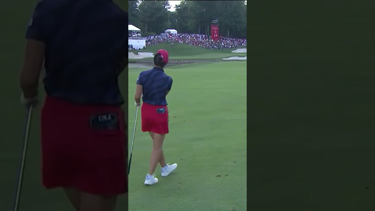 Andrea Lee with an insane approach at the 2024 Solheim Cup 🤯 #LPGALookback