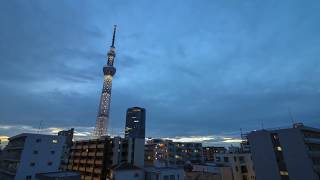 Tokyo Sky Tree sunset Time Lapse
