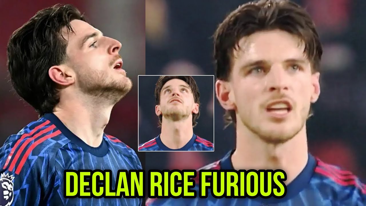 Declan Rice Camera Caught on Camera: Declan Rice EXPLODES as Arsenal Drop Points Again ...