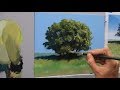 Painting a tree.