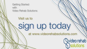 Video rehab solutions: Patient Tutorial #1
